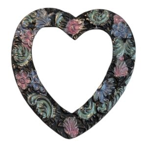 Vintage Cookie Lee Regency Coquette Floral Heart Brooch